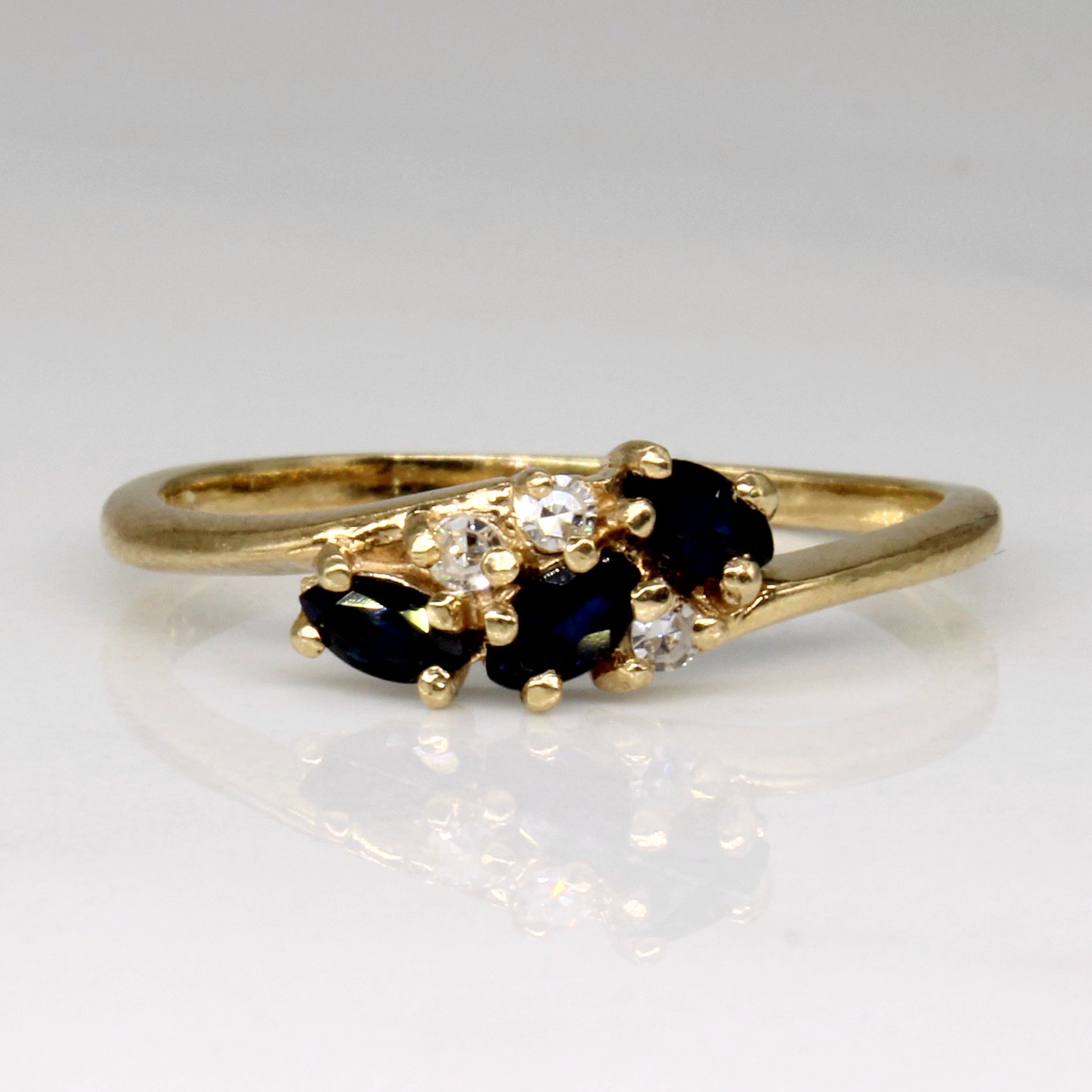 Sapphire & Diamond Waterfall Ring | 0.24ctw, 0.05ctw | SZ 7.75 |