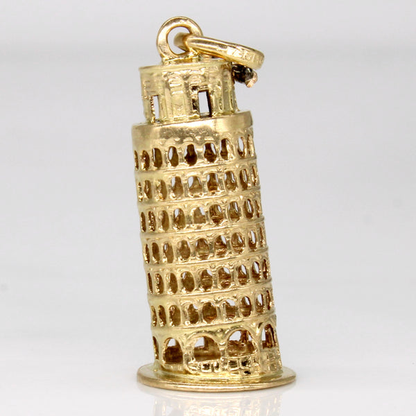 18k Yellow Gold Leaning Tower of Pisa Pendant