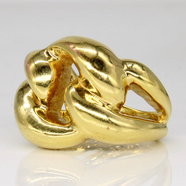 14k Yellow Gold Curb Link Ring | SZ 5.5 |