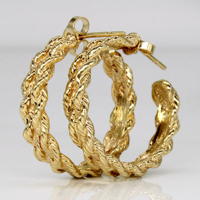14k Yellow Gold Hoop Earrings