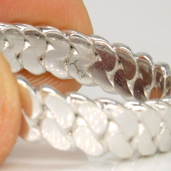 14k White Gold Chain Link Ring | SZ 9.75 |