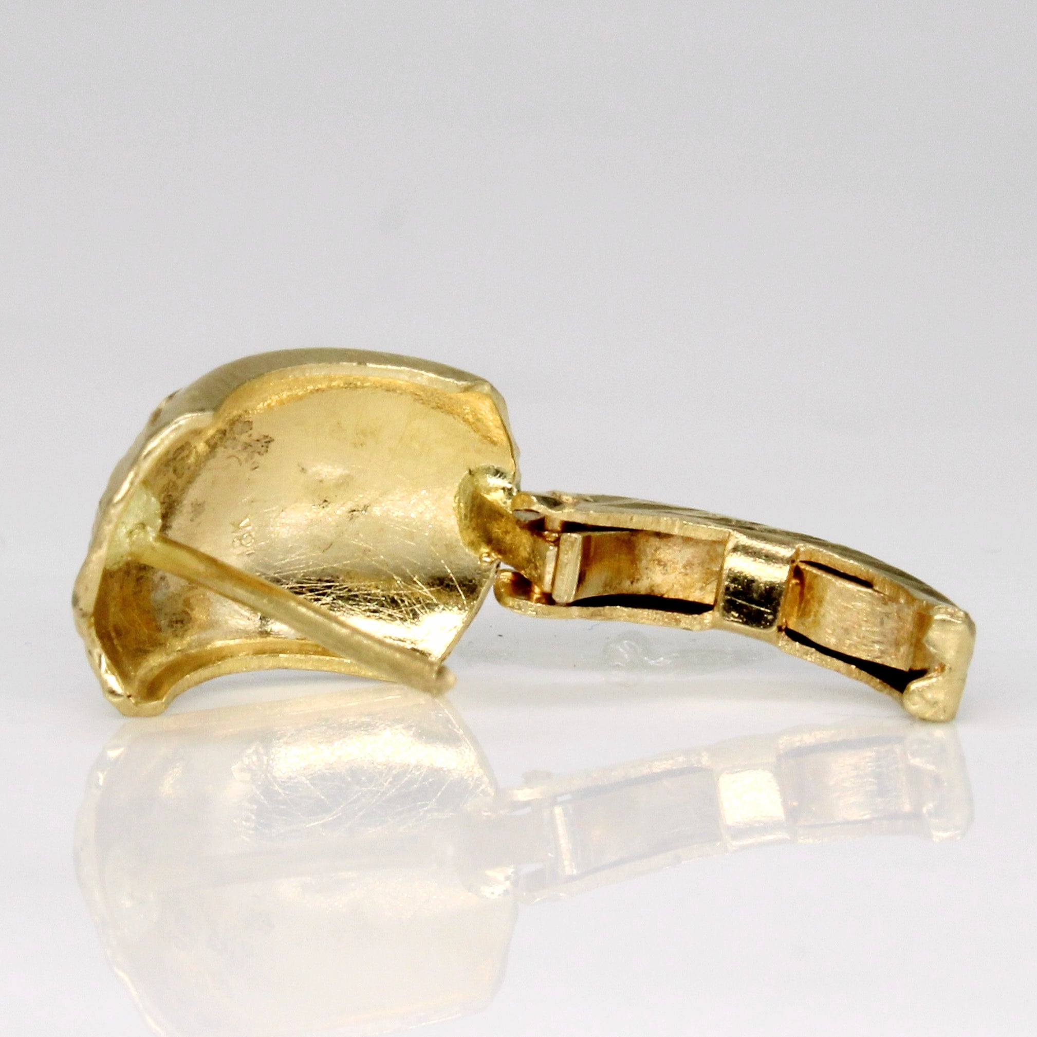 18k Two Tone Gold Earrings