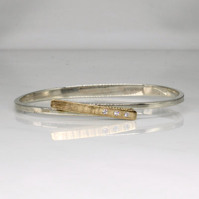 Mixed Metal Abstract Diamond Bracelet | 0.045 ctw | 7