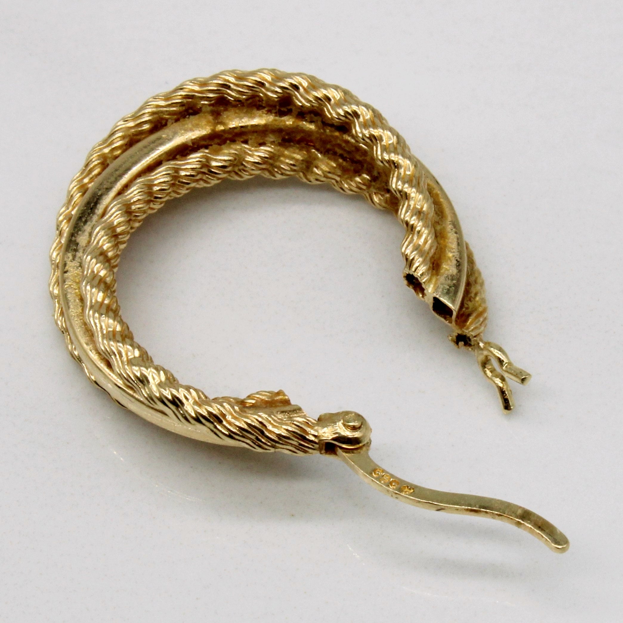 14k Yellow Gold Hoop Earrings