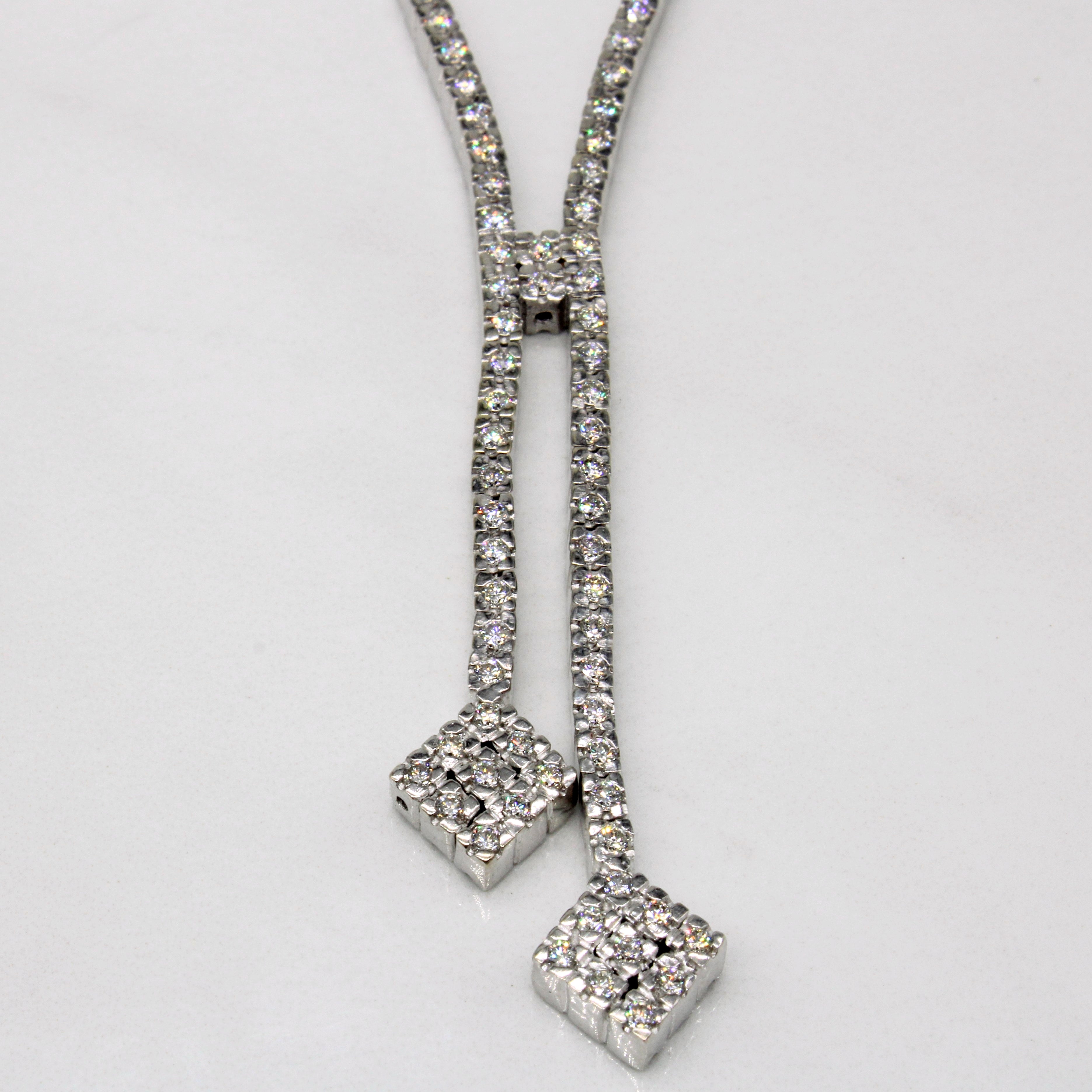 Diamond Drop Pendant Necklace | 1.13ctw | 17" |