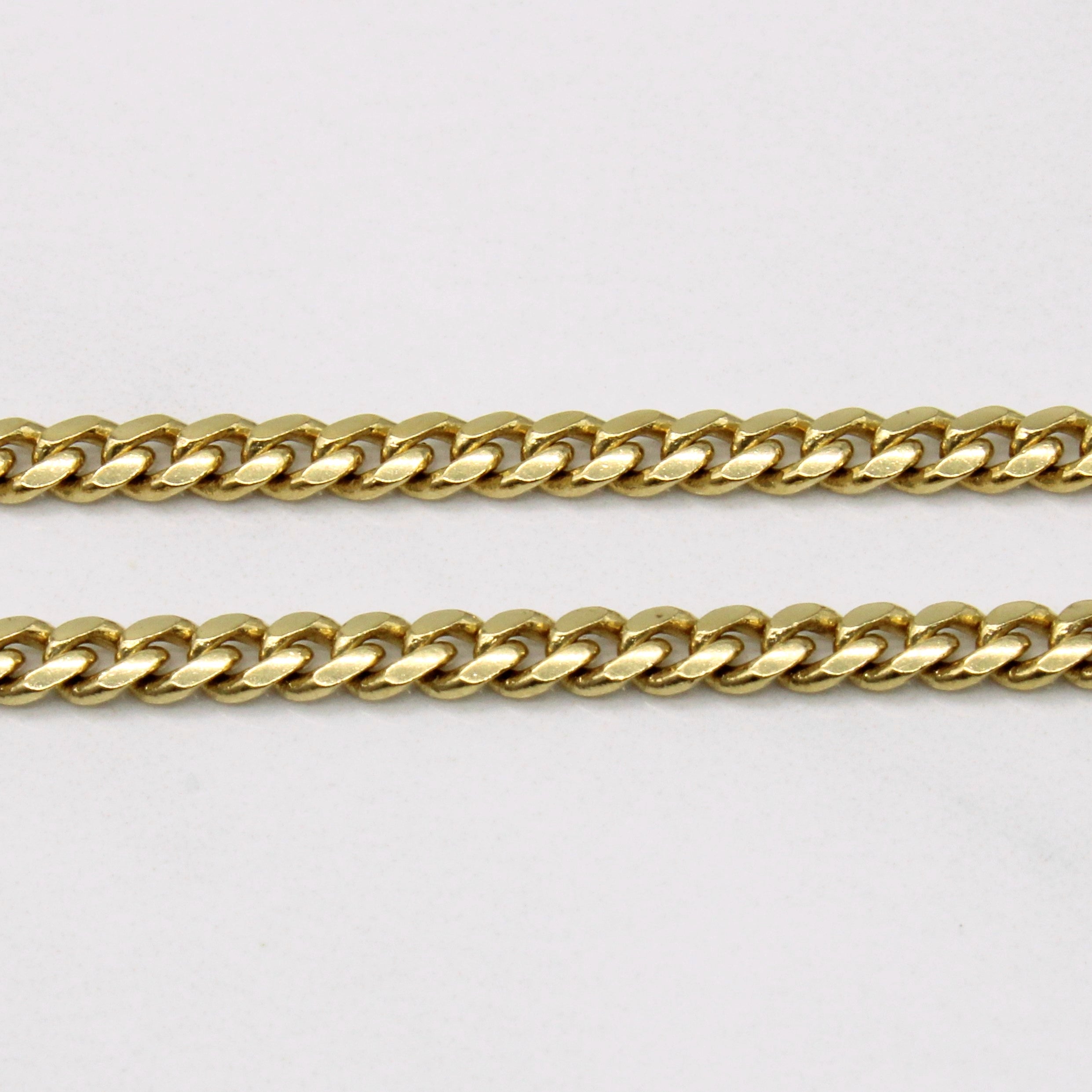 18k Yellow Gold Curb Link Chain | 24" |