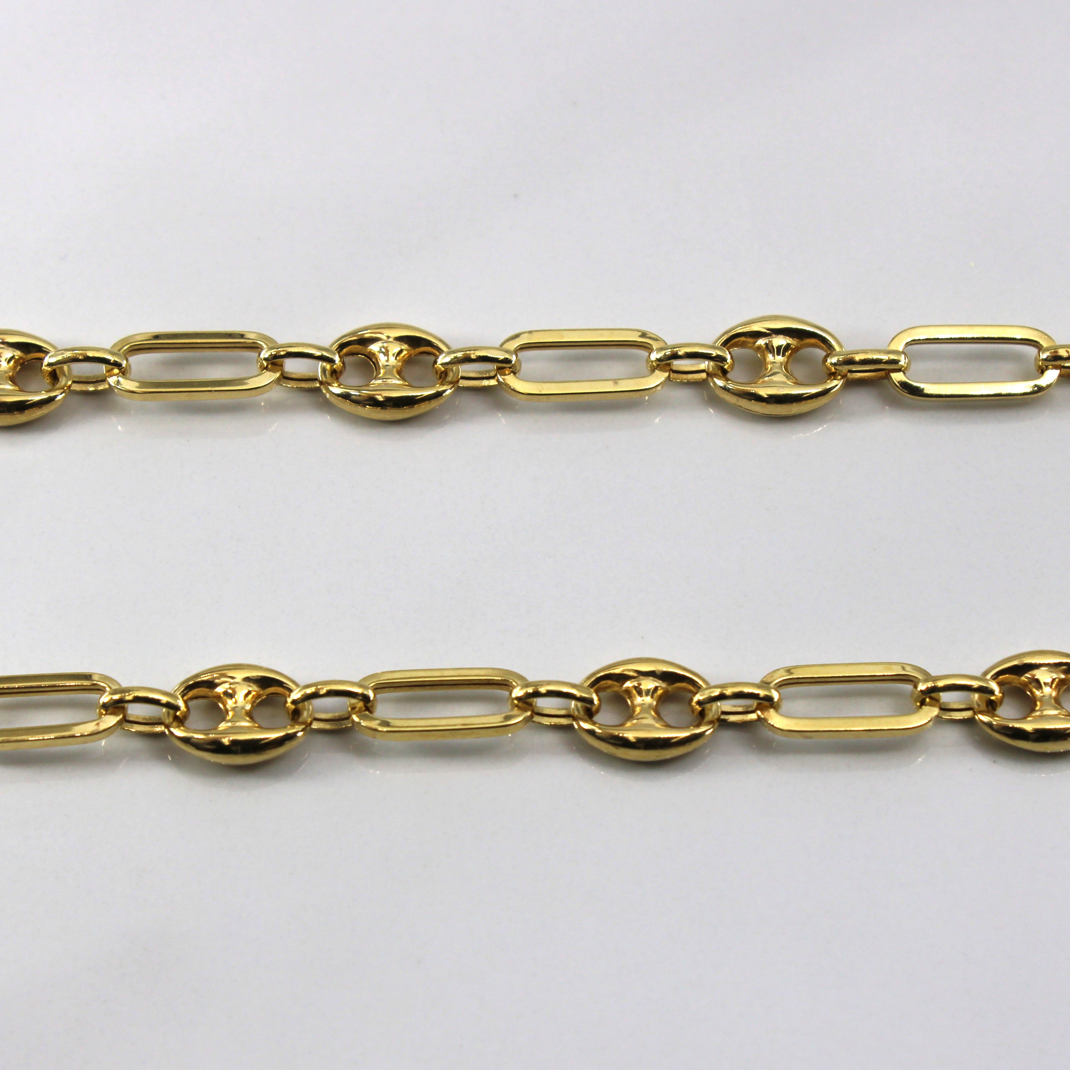 18k Yellow Gold Anchor Chain | 19"|