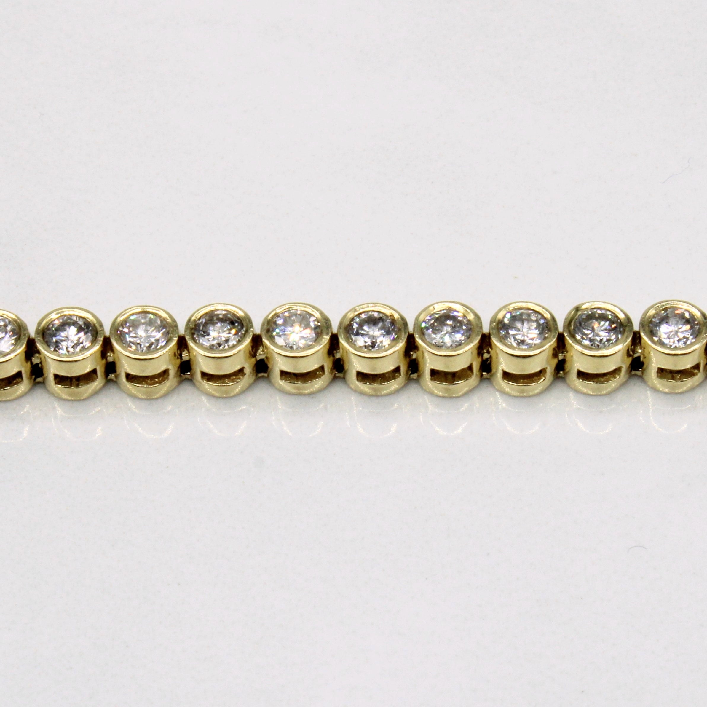 Bezel Set Diamond Tennis Bracelet | 2.80ctw | 7.25" |
