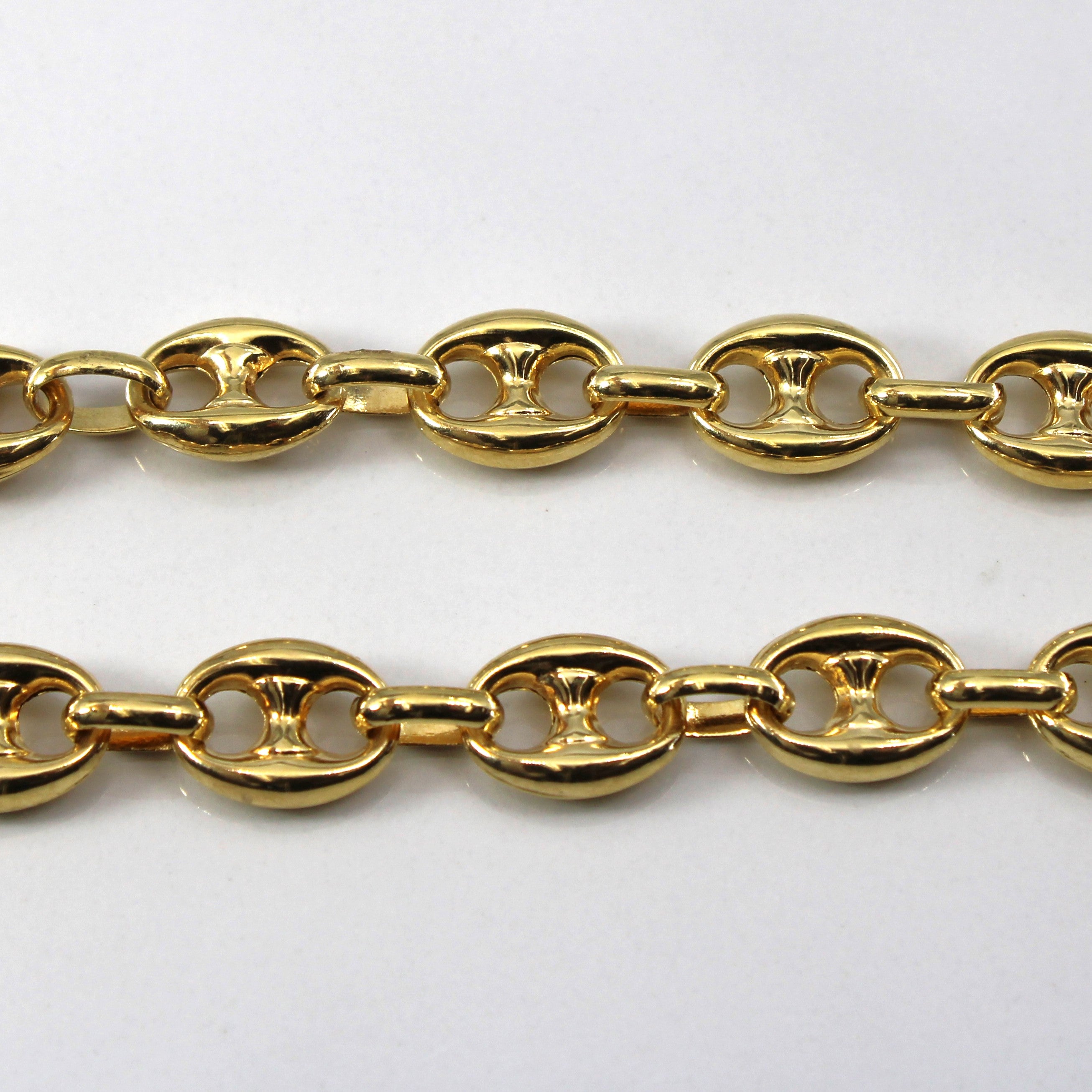 18k Yellow Gold Anchor Chain Bracelet | 8"|