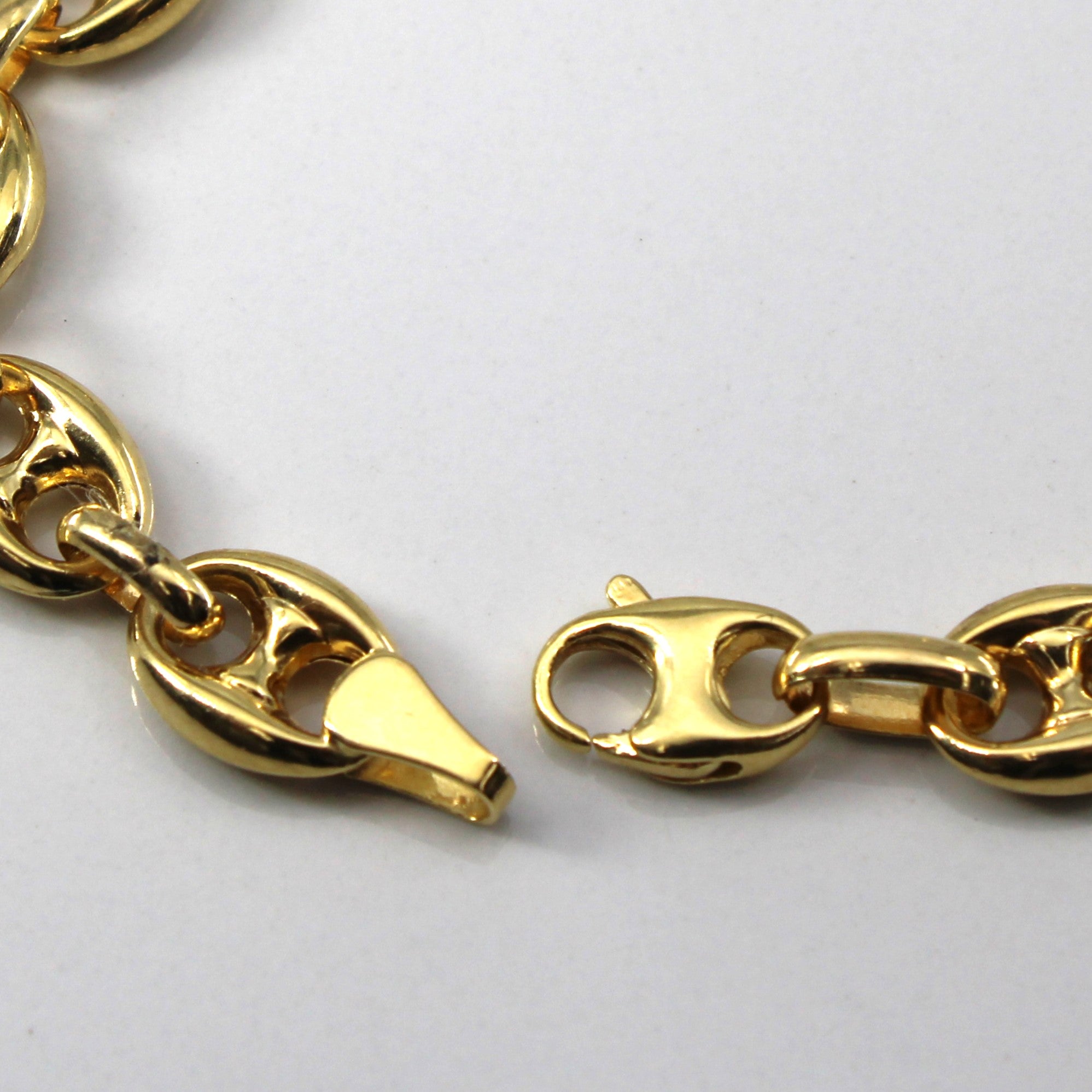 18k Yellow Gold Anchor Chain Bracelet | 8"|