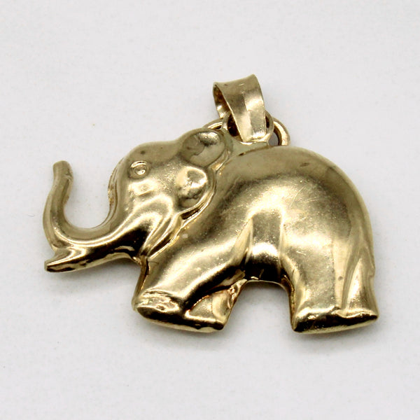 10k Yellow Gold Elephant Pendant