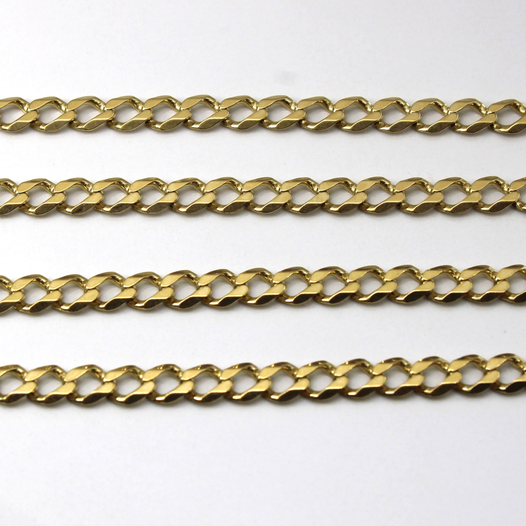 18k Yellow Gold Curb Link Chain | 22