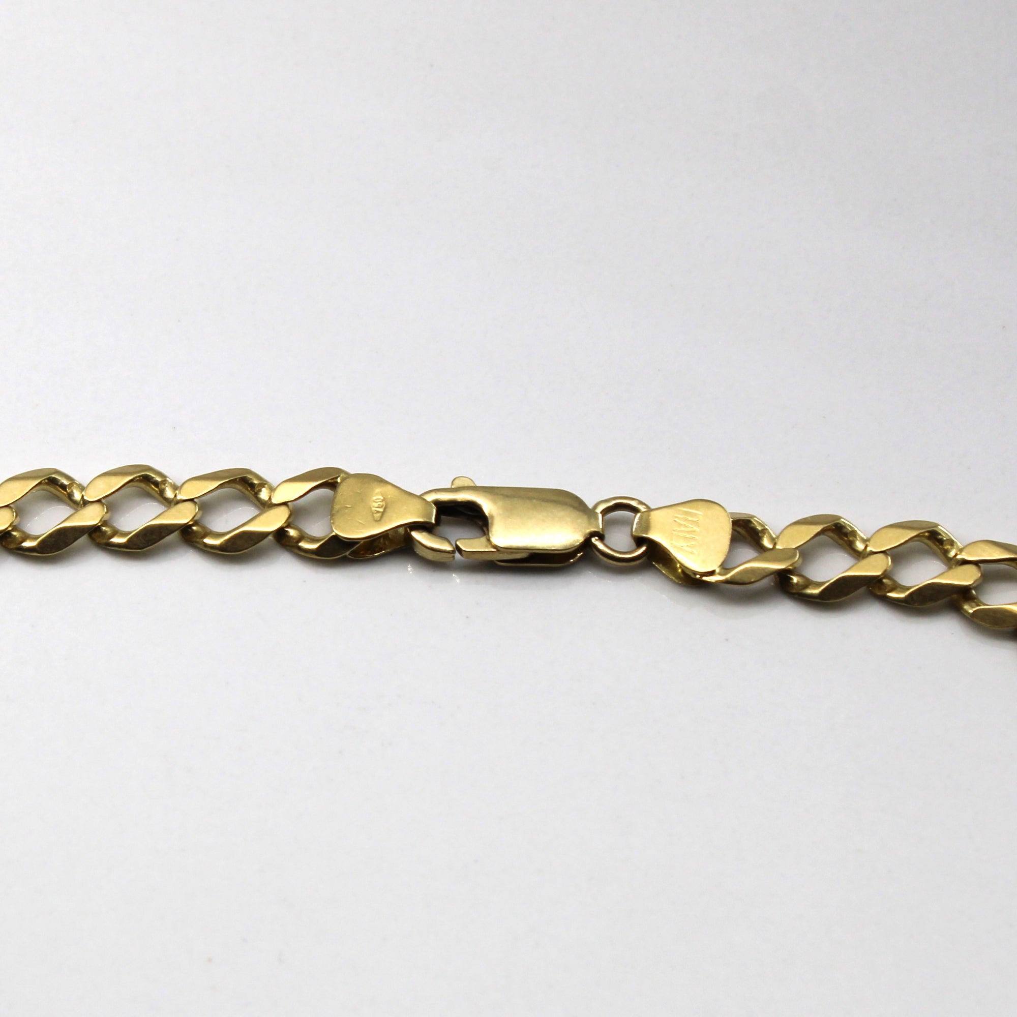 18k Yellow Gold Curb Link Chain | 22