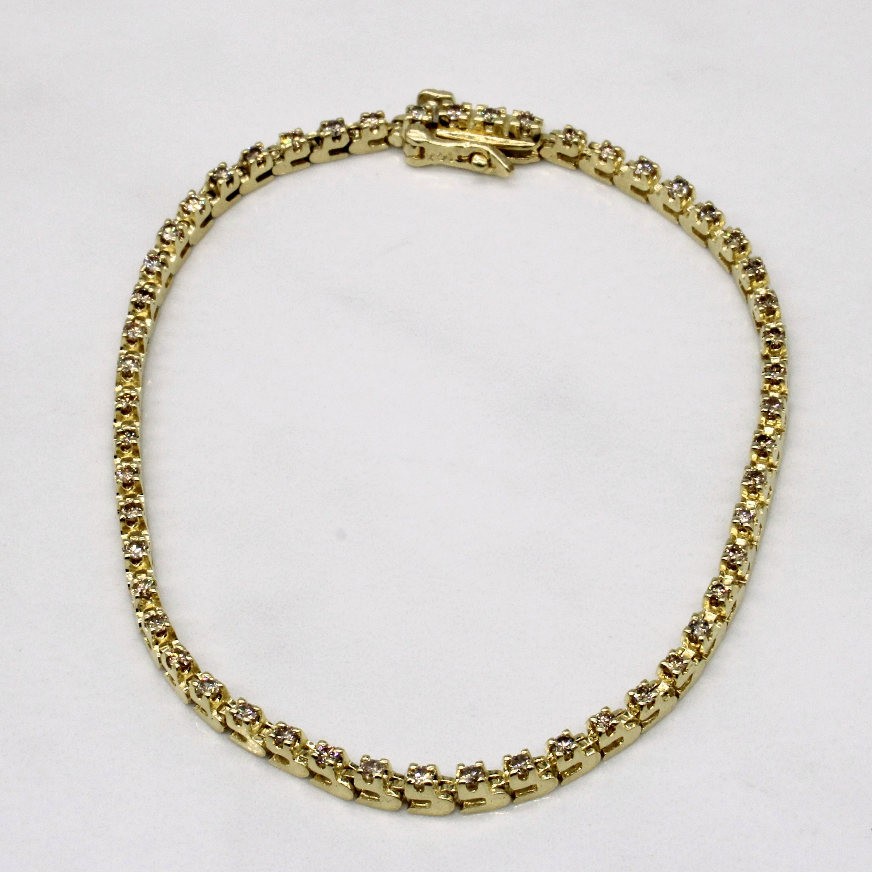 Bracelet de tennis en diamants | 1,00 ct | 17,8 cm | 