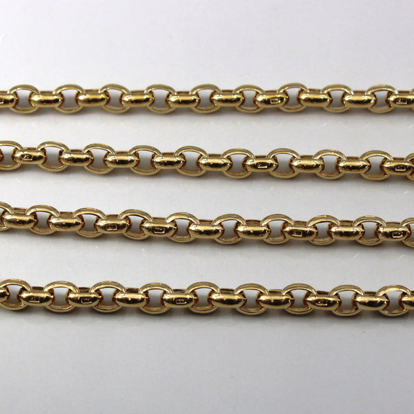 10k Yellow Gold Rolo Link Chain | 20