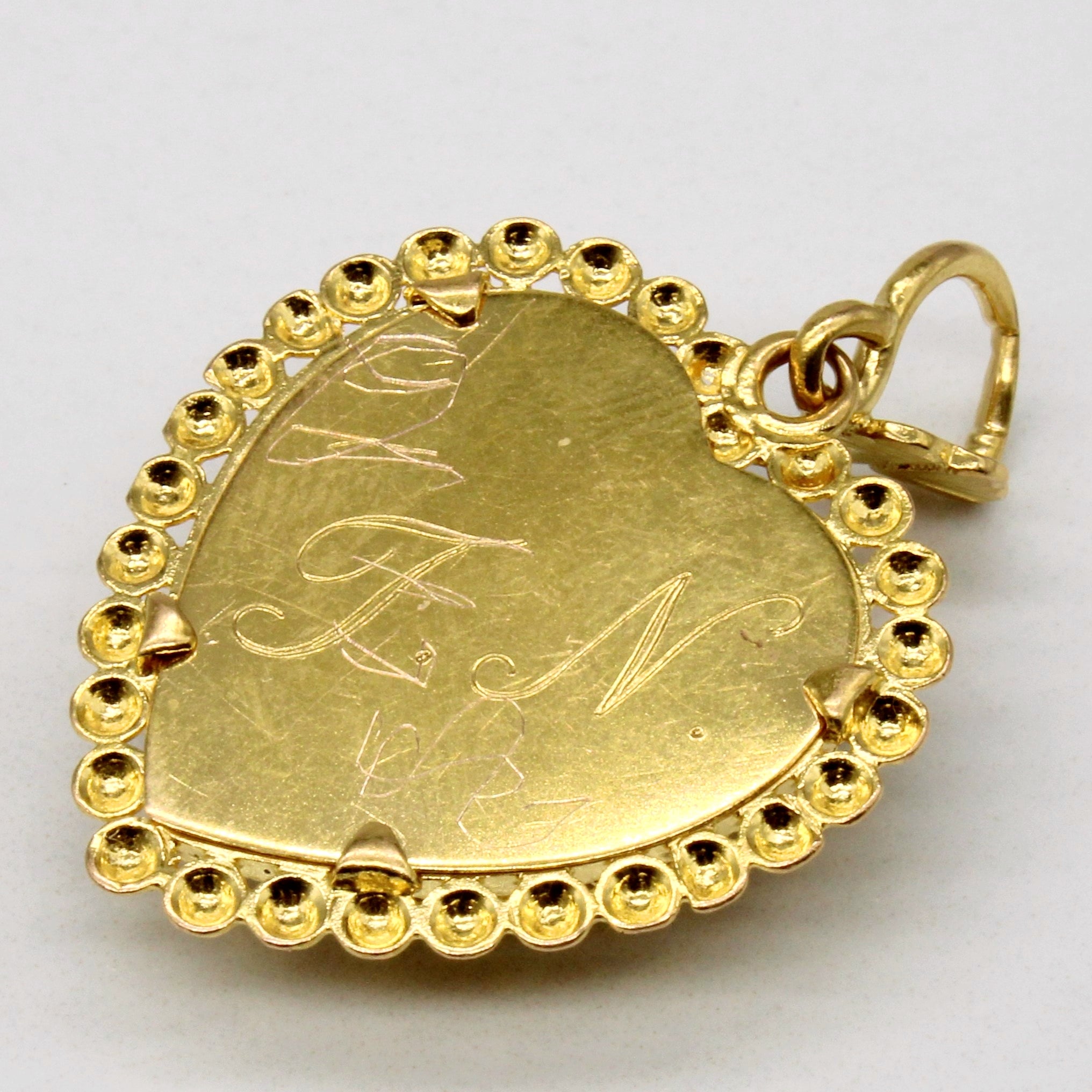 21k Yellow Gold Heart Pendant