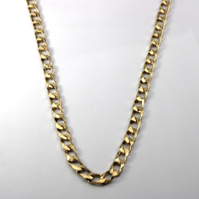 10k Yellow Gold Curb Link Chain | 18