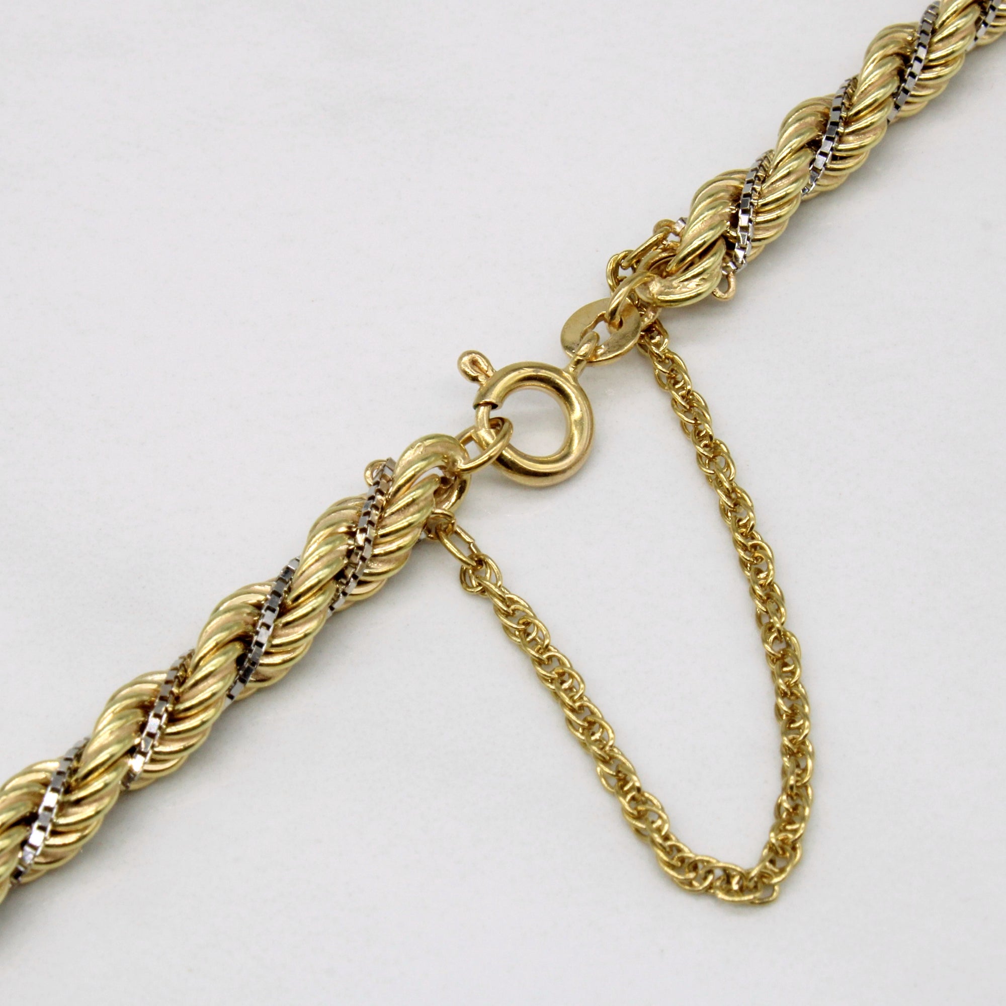 14k Two Tone Gold Rope Chain | 26