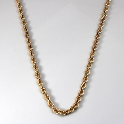 10k Yellow Gold Rope Chain | 18