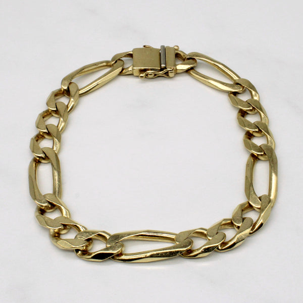 14k Yellow Gold Figarucci Link Bracelet | 9