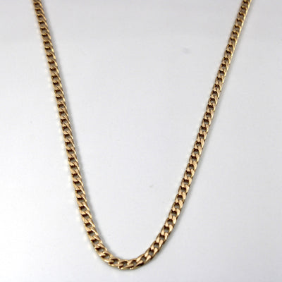 10k Yellow Gold Curb Link Chain | 21