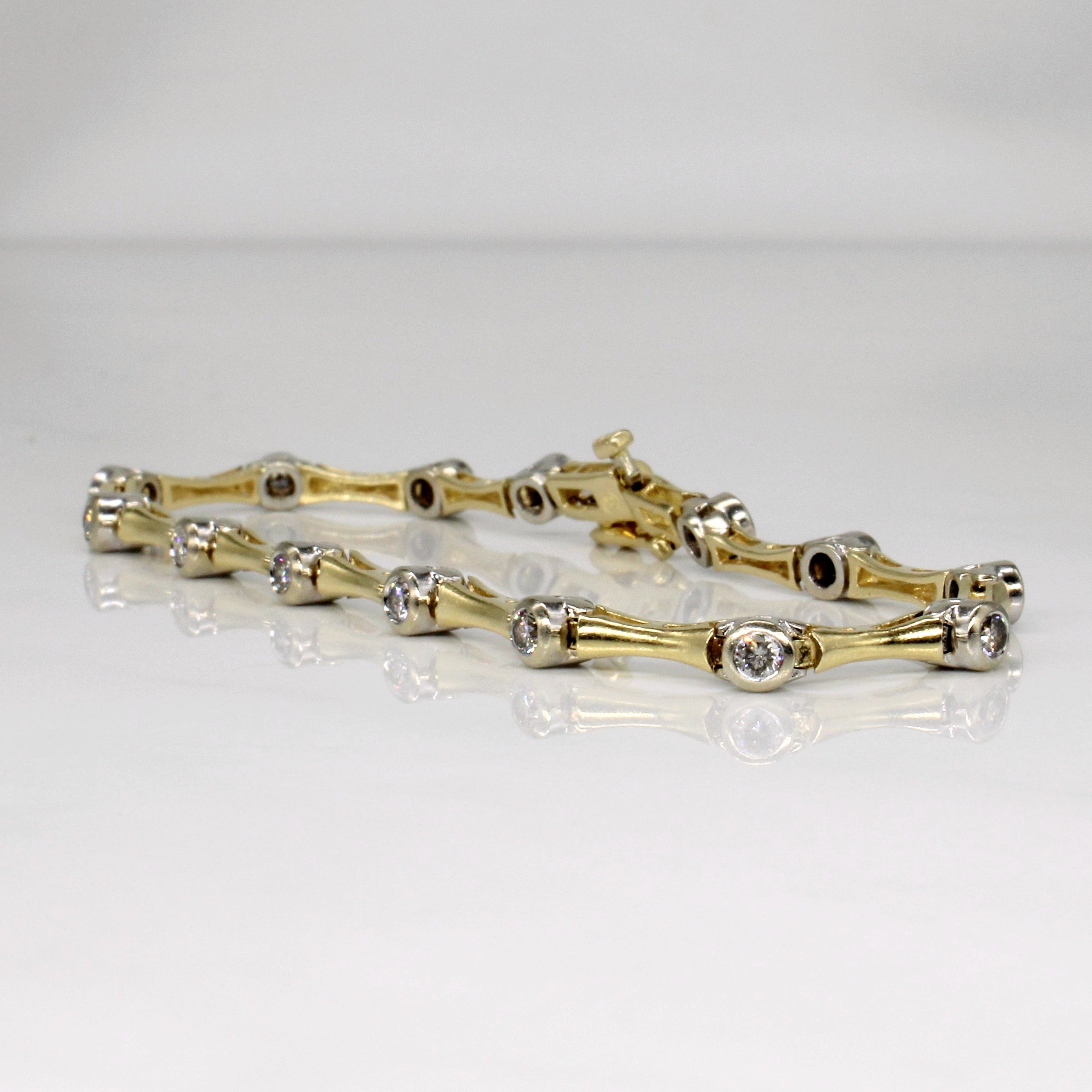 Bezel Set Diamond Bracelet | 0.84ctw | 7" |