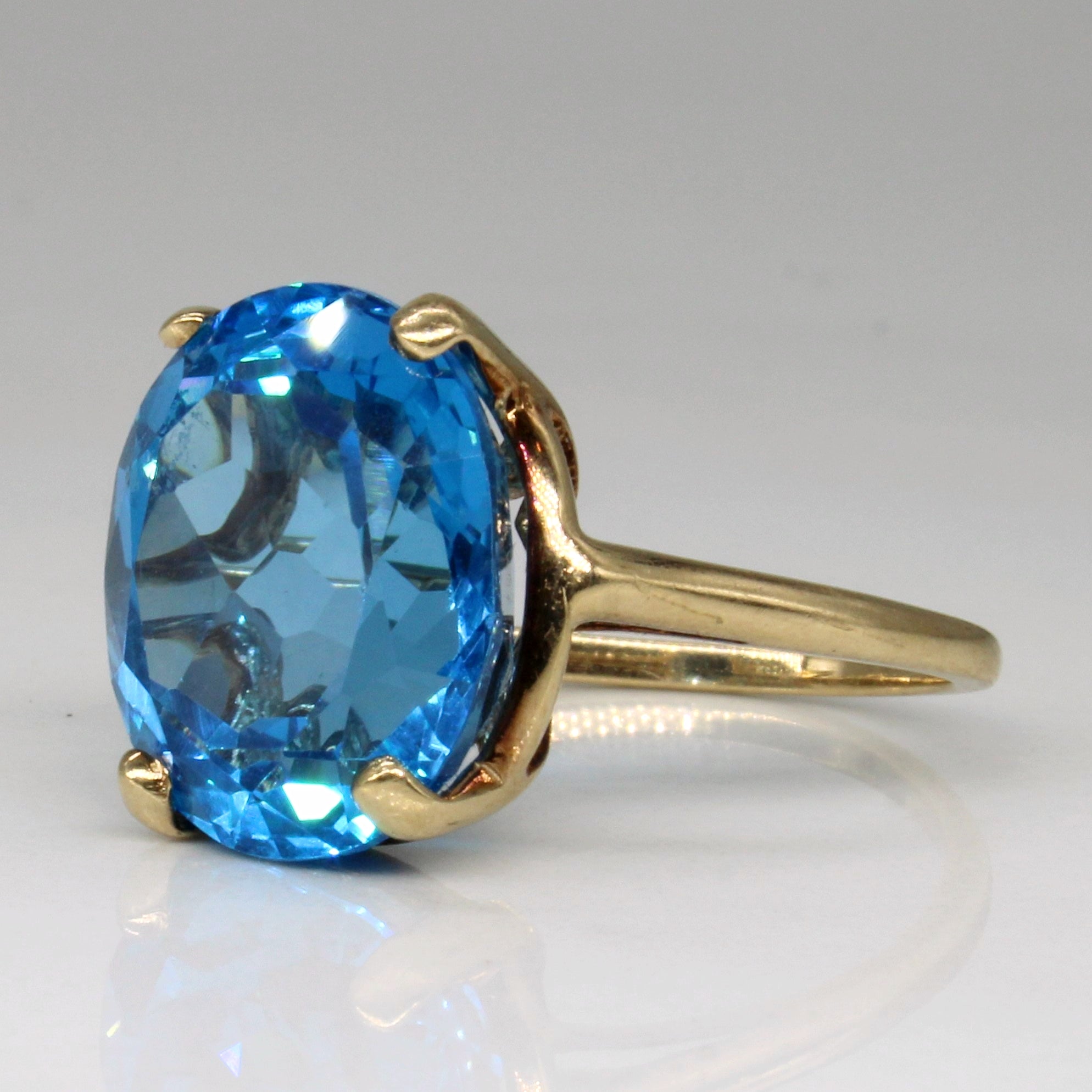 Bague cocktail en topaze | 8,85 ct | Taille 6 | 