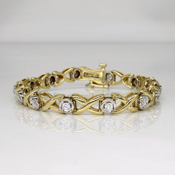 Bezel Set Diamond Bracelet | 1.00ctw | 7
