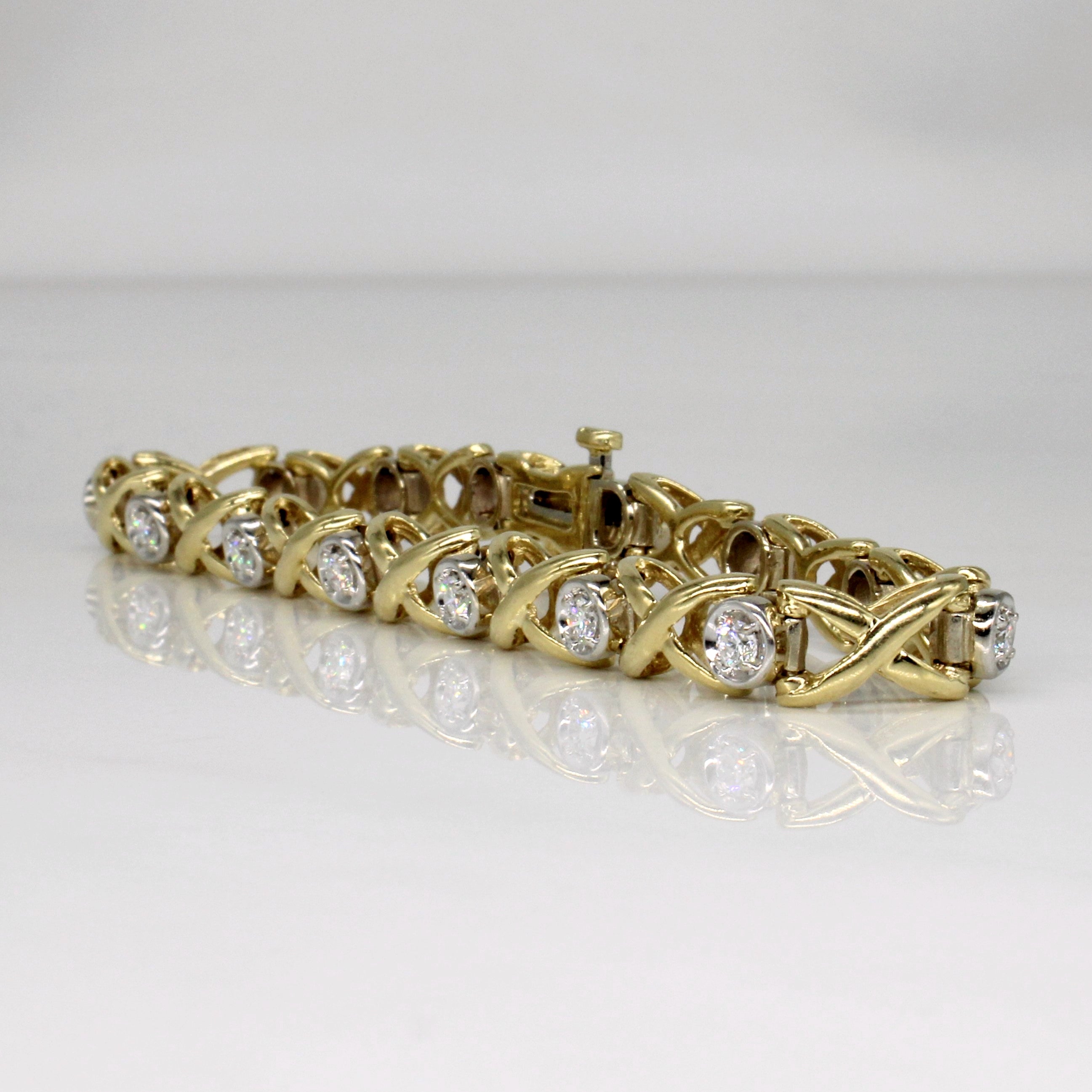 Bezel Set Diamond Bracelet | 1.00ctw | 7" |