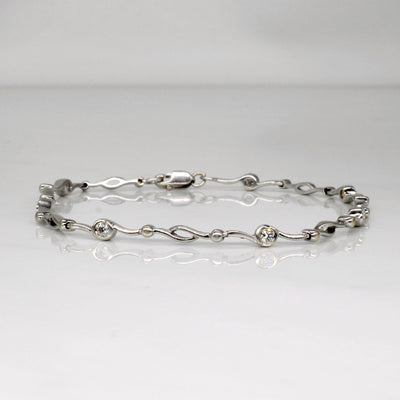 Bezel Set Diamond Bracelet | 0.28ctw | 7.25