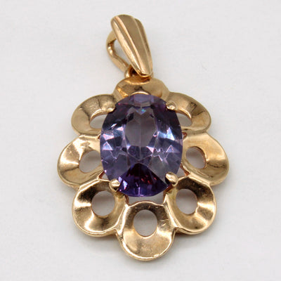 Synthetic Colour Change Sapphire Pendant | 6.70ct |