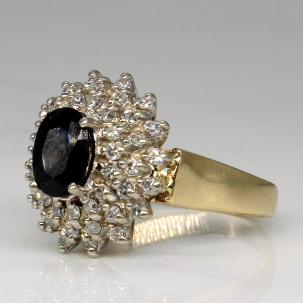 Sapphire & Diamond Cocktail Ring | 0.80ct, 0.48ctw | SZ 5.5 |