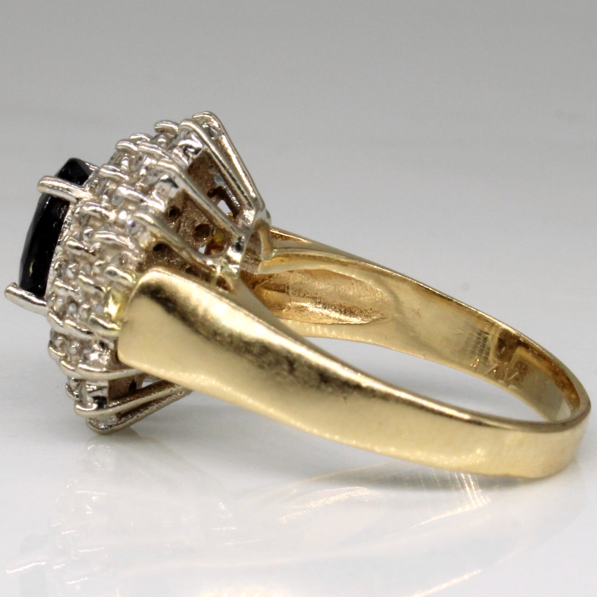 Sapphire & Diamond Cocktail Ring | 0.80ct, 0.48ctw | SZ 5.5 |