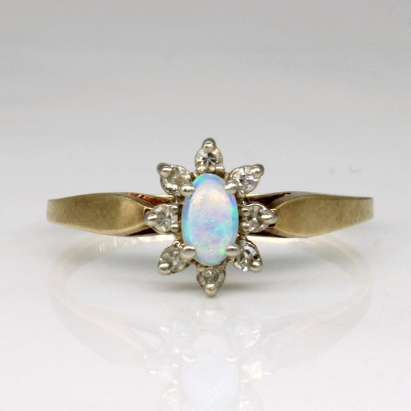 Opal & Diamond Ring | 0.12ct, 0.08ctw | SZ 6 |