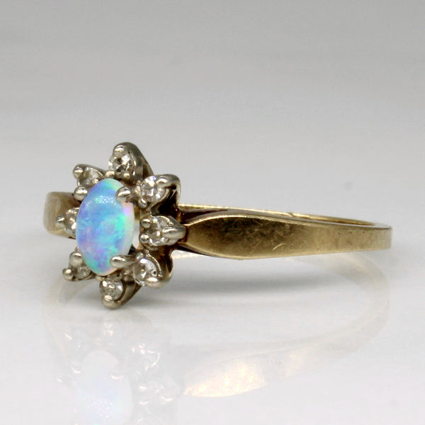 Opal & Diamond Ring | 0.12ct, 0.08ctw | SZ 6 |