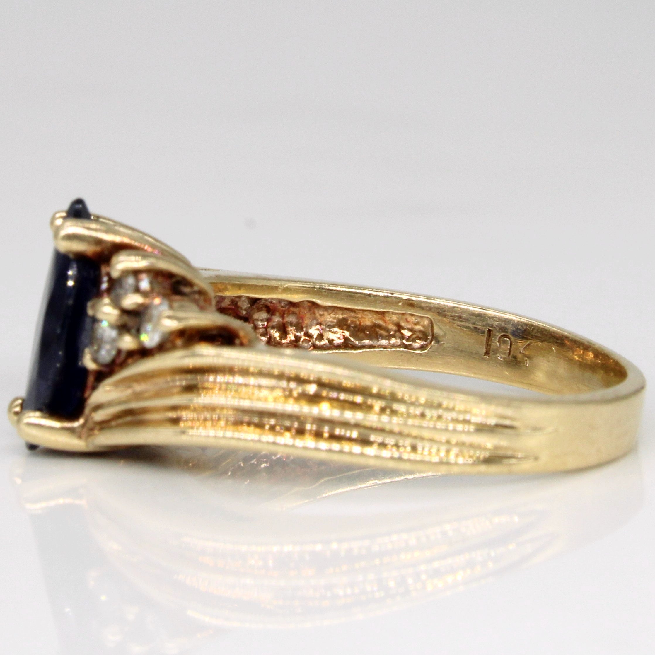 Sapphire & Diamond Cocktail Ring | 0.85ct, 0.10ctw | SZ 6.25 |