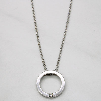 Diamond Circle Pendant | 0.04ct | 17