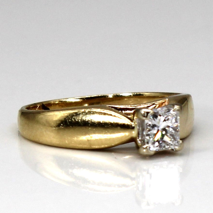 Solitaire Princess Diamond 14k Ring | 0.35ct | SZ 4.75 |