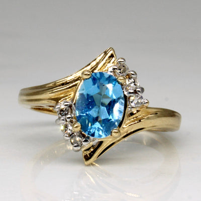 Topaz & Diamond Waterfall Ring | 0.80ct, 0.06ctw | SZ 5 |