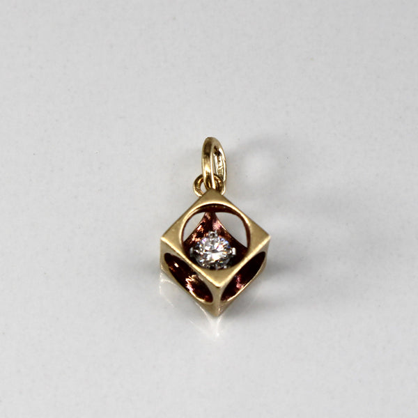 Solitaire Diamond Box 10k Pendant | 0.10ct |