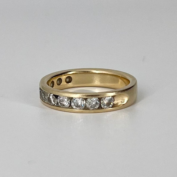 Round Brilliant Channel Set Diamond Band | 1.10 ctw | SZ 7