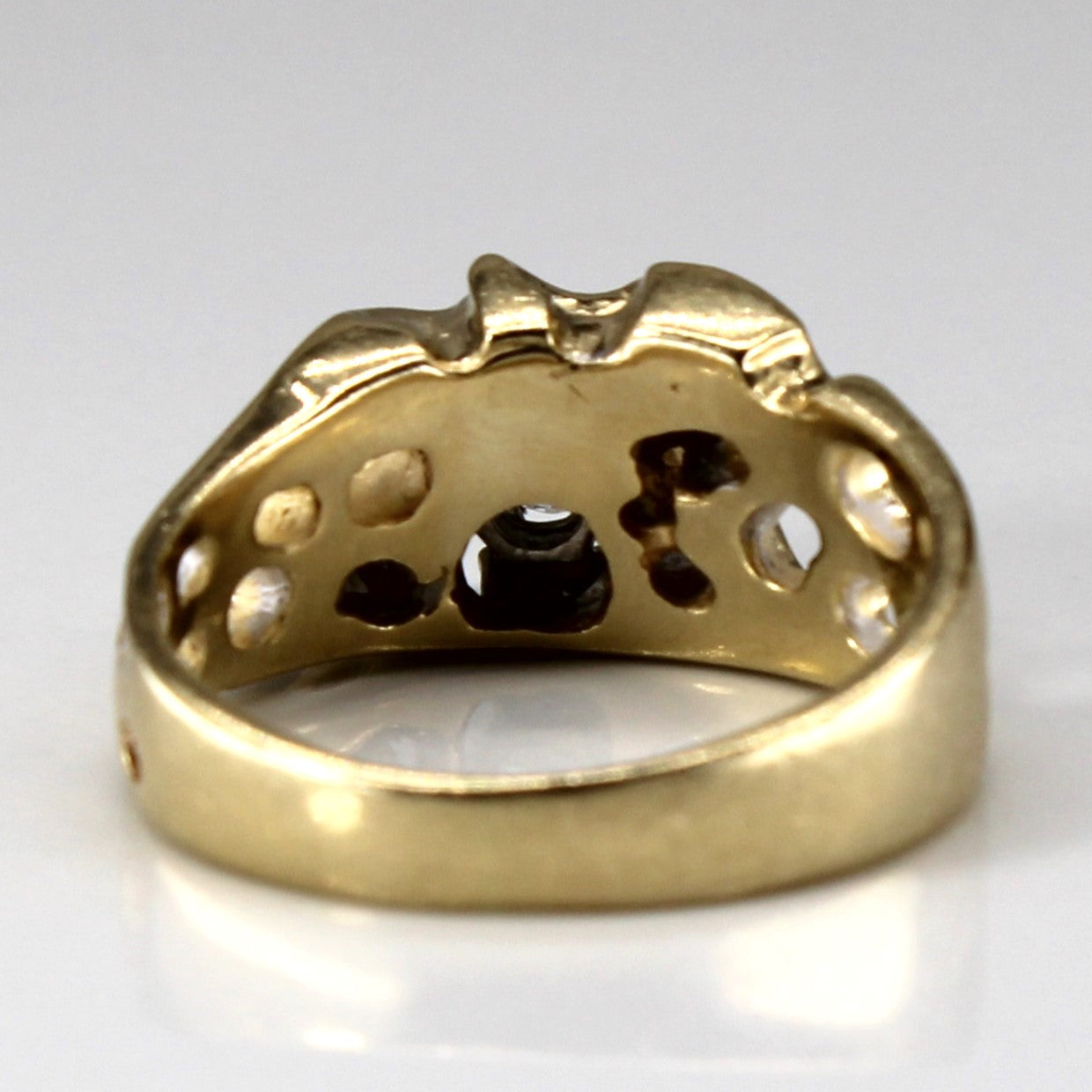 Solitaire Diamond Textured 10k Ring | 0.23ct | SZ 9.5 |