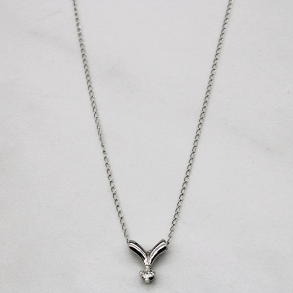 Solitaire Diamond Necklace | 0.03ct | 16