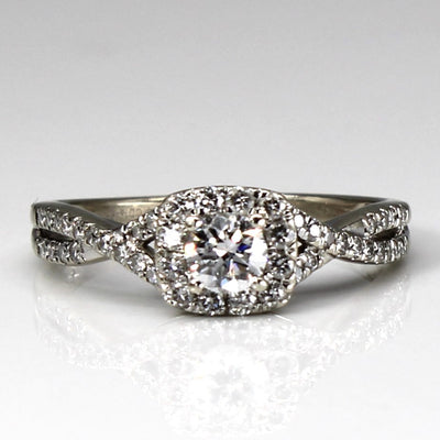 Halo Diamond 14k Ring | 0.46ctw | SZ 7.25 |
