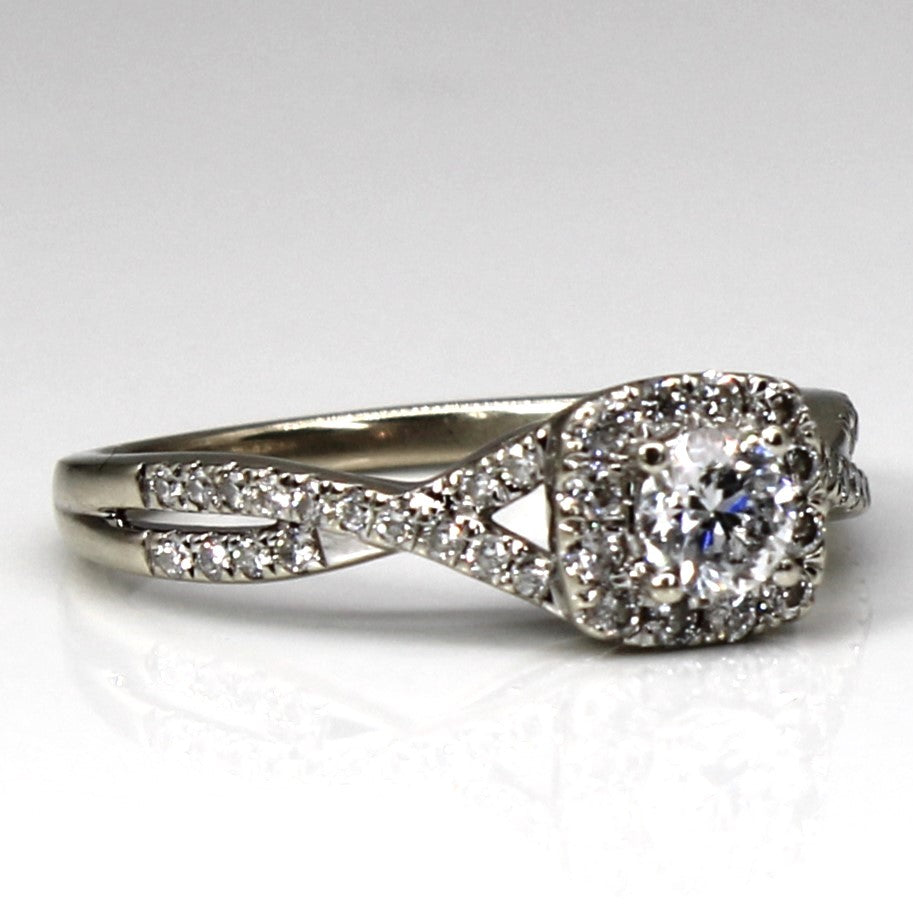 Halo Diamond 14k Ring | 0.46ctw | SZ 7.25 |