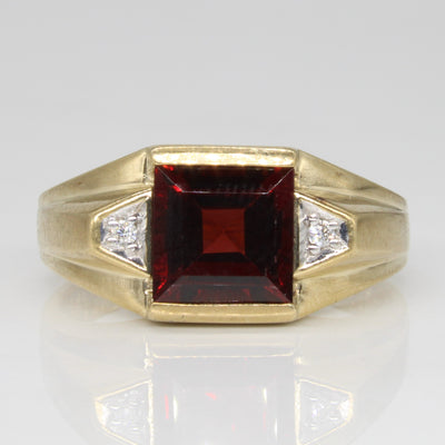 Garnet & Diamond Cocktail Ring | 2.90ct, 0.03ctw | SZ 10.25 |