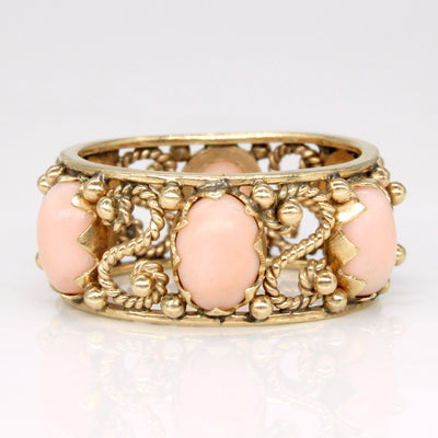Coral Cocktail Ring | 4.20ctw | SZ 7.25 |