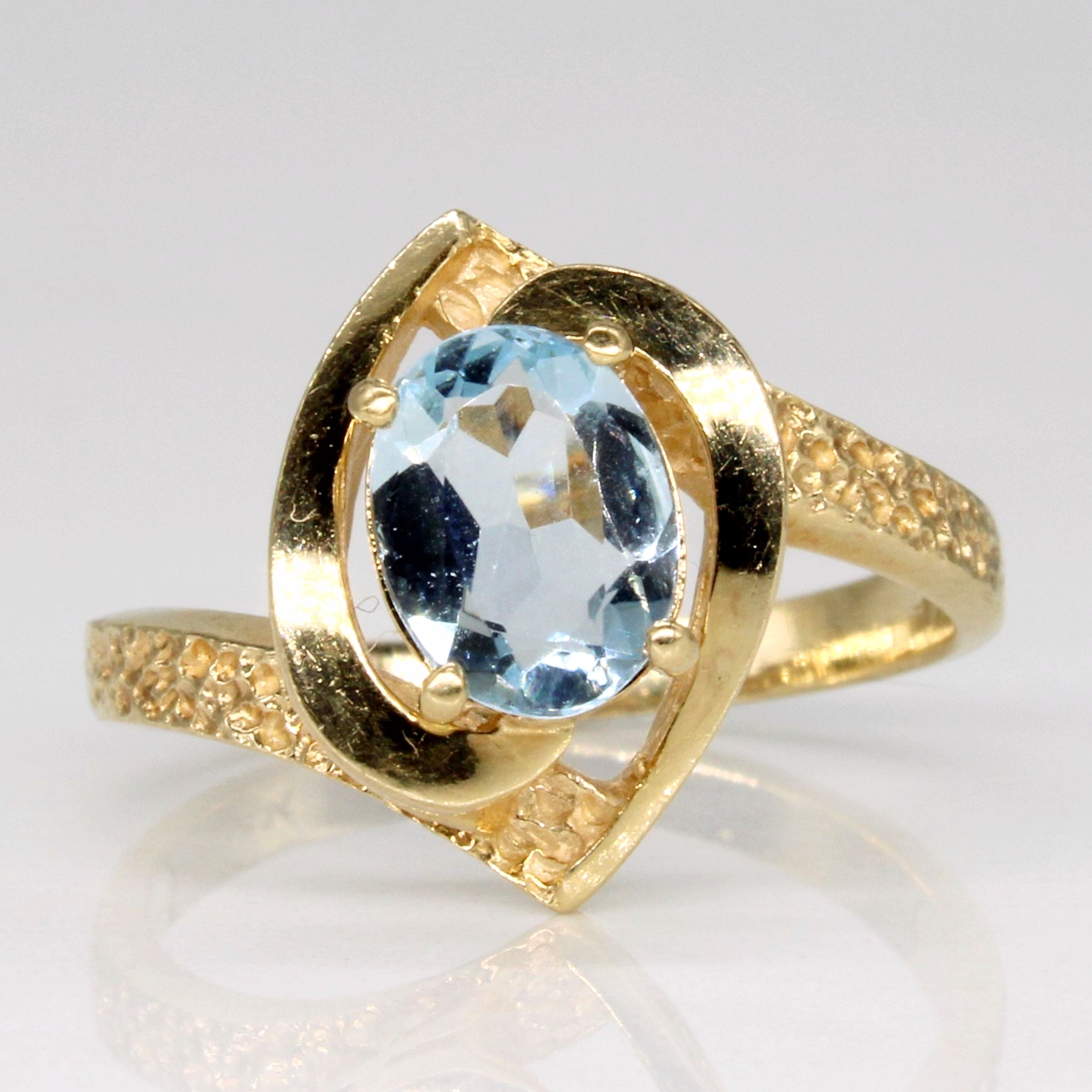 Aquamarine Cocktail Ring | 0.70ct | SZ 6.5 |