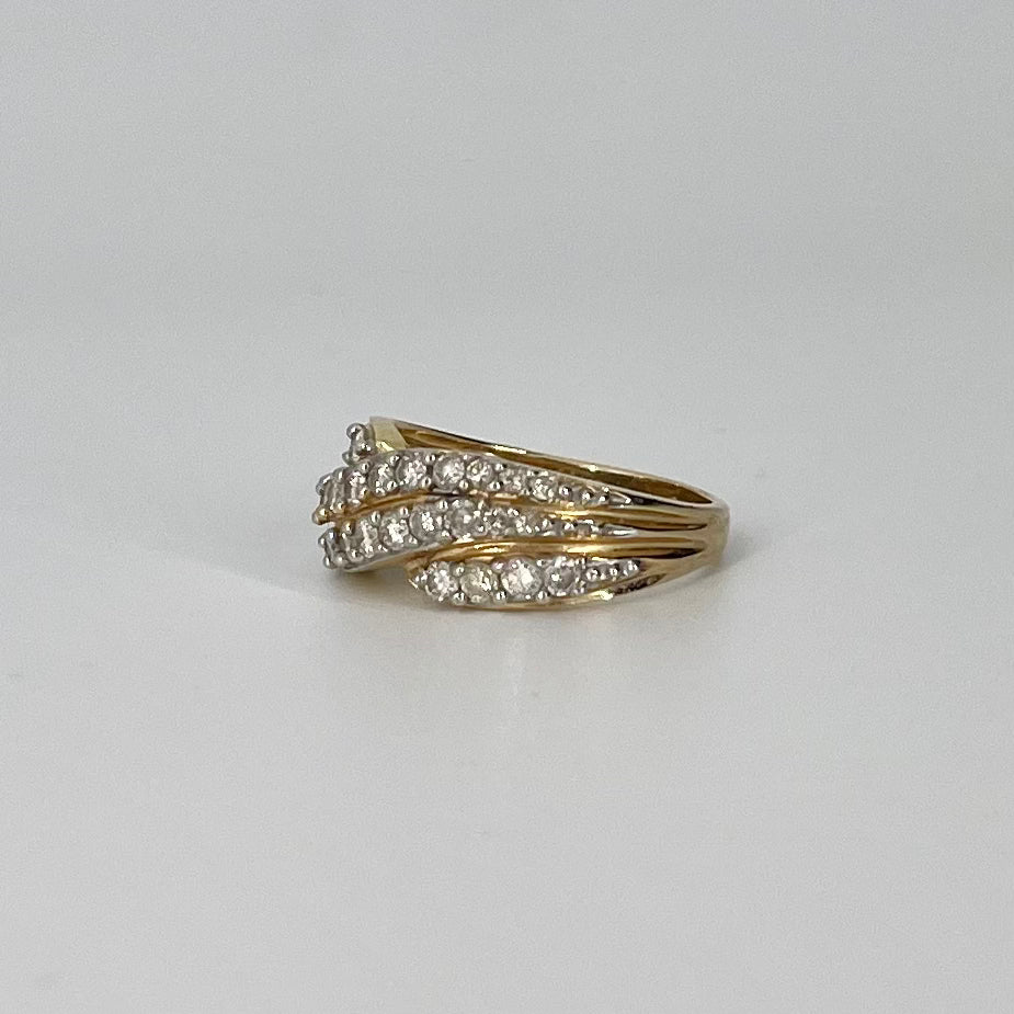 Diamond Bypass Ring | 1.12 ctw | SZ 7.75