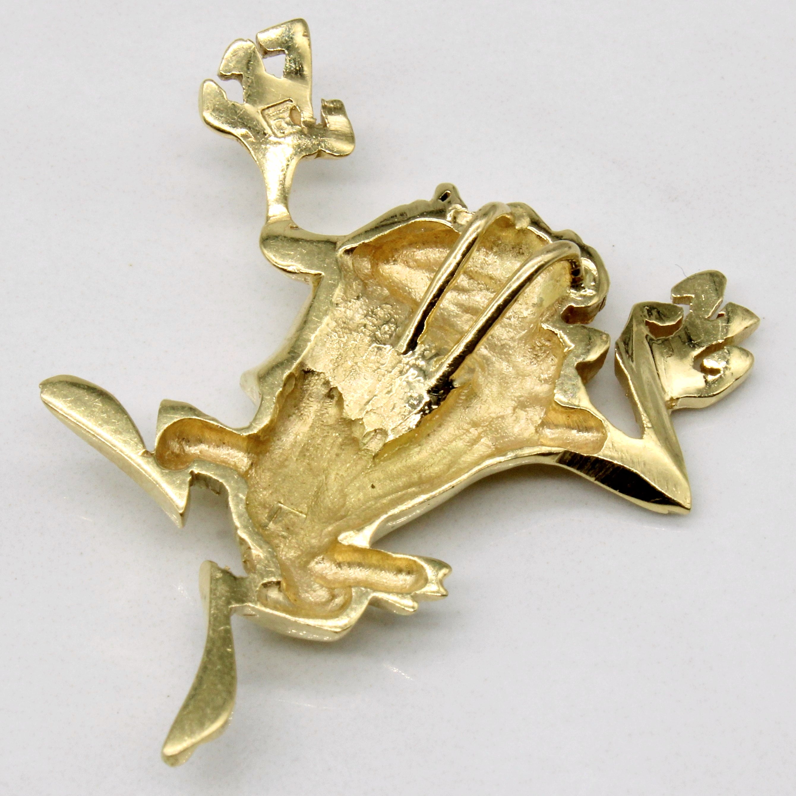 18k Yellow Gold Tasmanian Devil Pendant